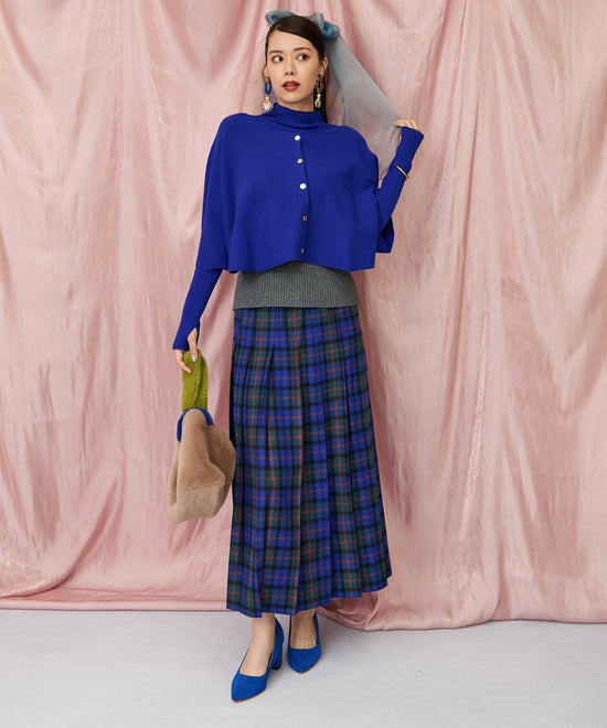 14-5863【FONT LAB】チェックプリーツスカート