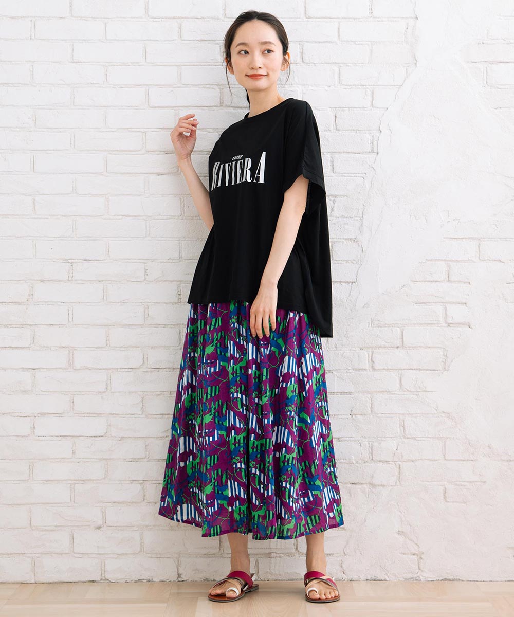 【sabstreet bis】箔プリントロゴTシャツ