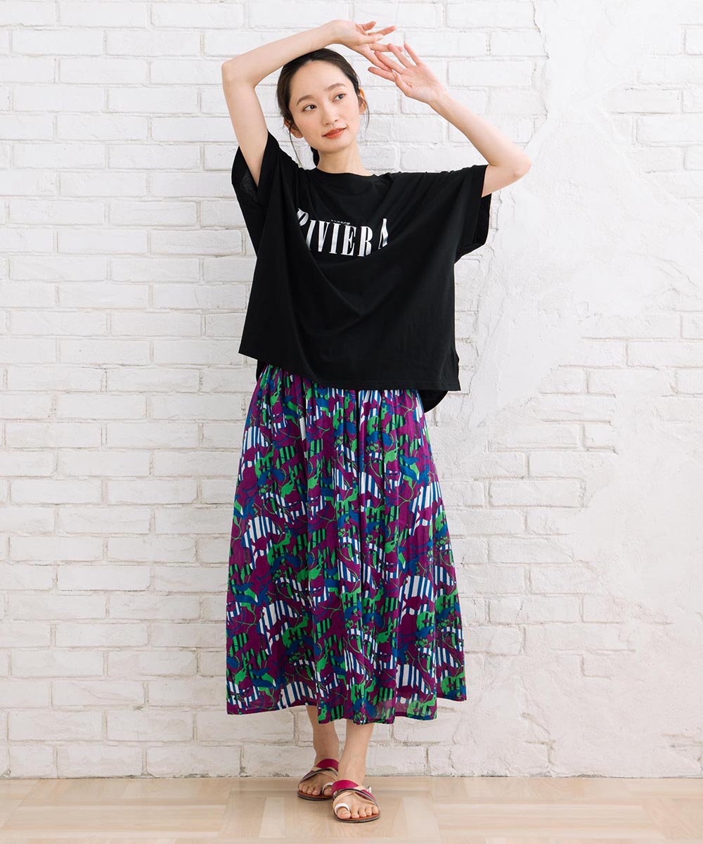 【sabstreet bis】箔プリントロゴTシャツ