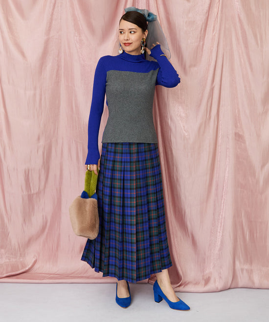 【待望の再入荷!予約受付中】【FONT LAB】バイカラーボトルネック×ケープアンサンブル