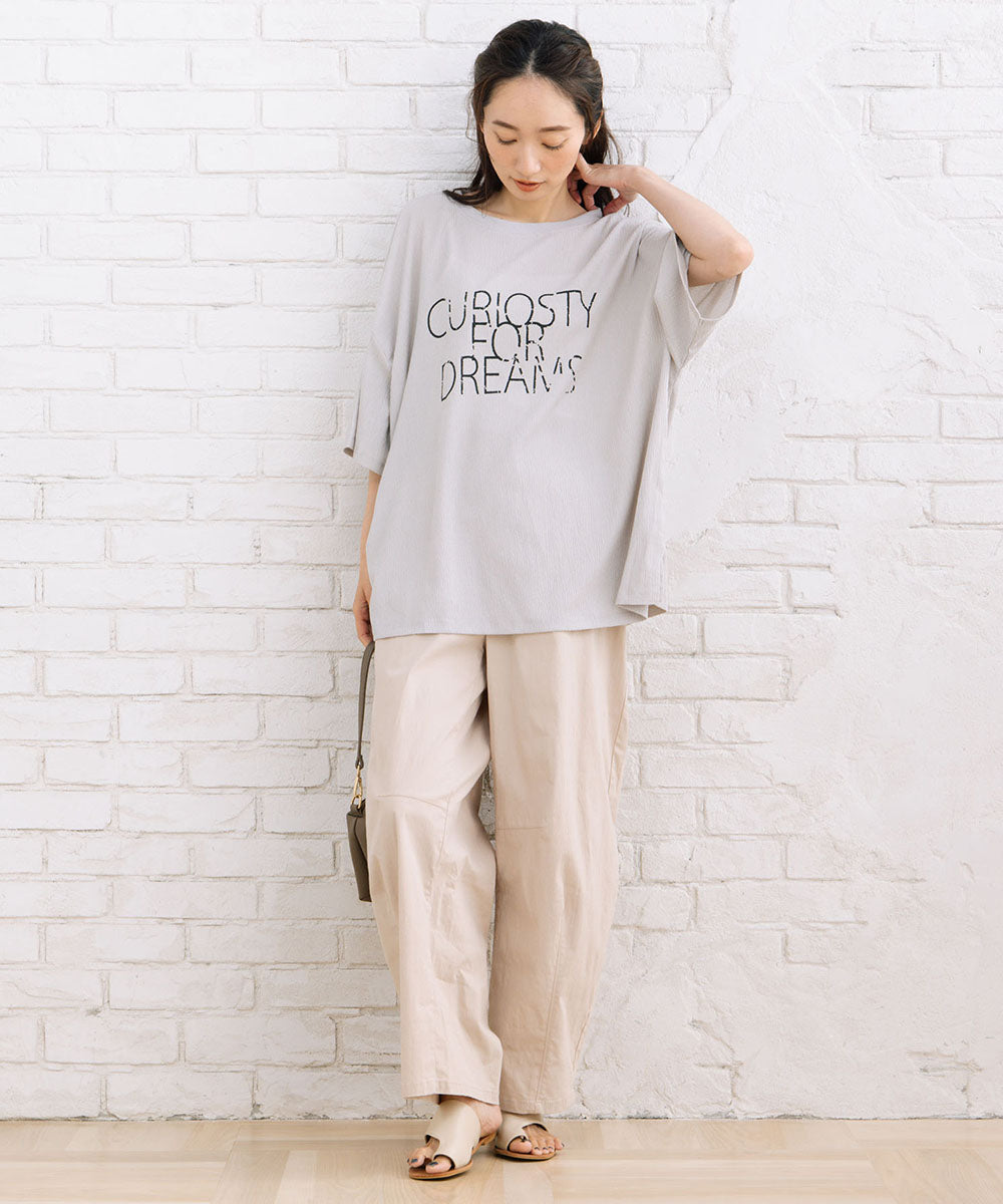 【sabstreet bis】コットンストレッチカーブタックパンツ