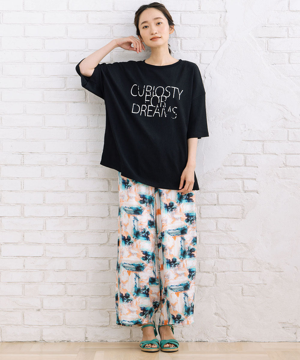 【sabstreet bis】6分袖ロゴカットソー