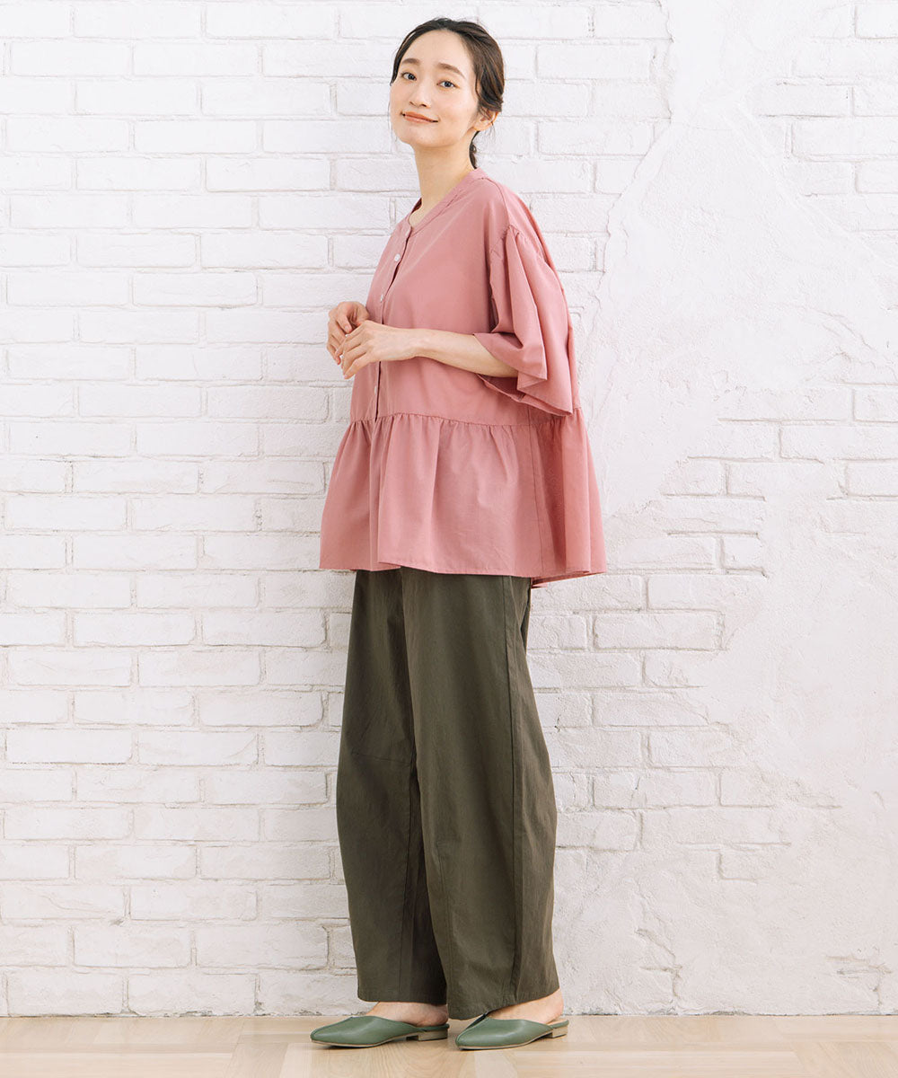 【sabstreet bis】コットンストレッチカーブタックパンツ