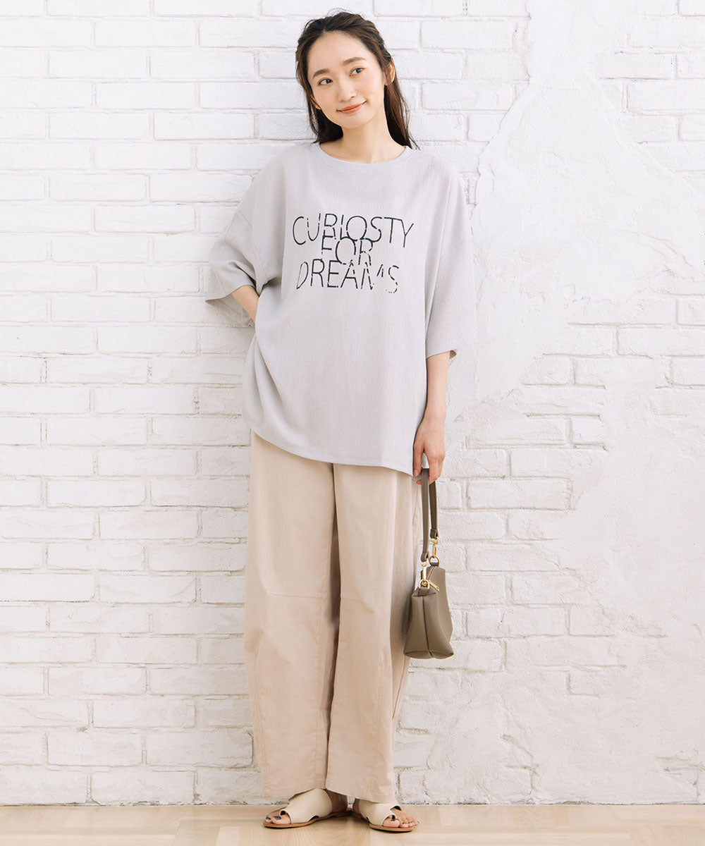 【sabstreet bis】6分袖ロゴカットソー