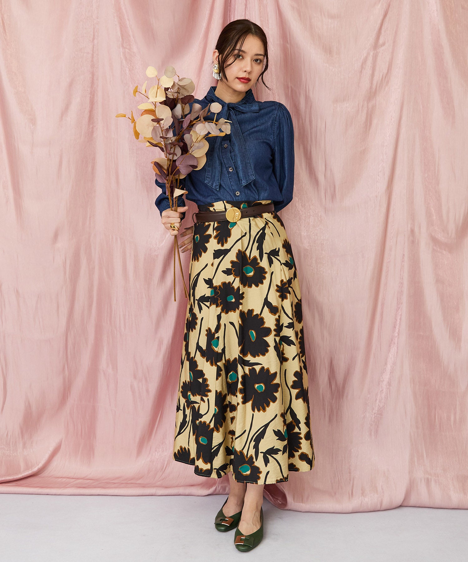 【SKATIE】ゴールドバックルベルト