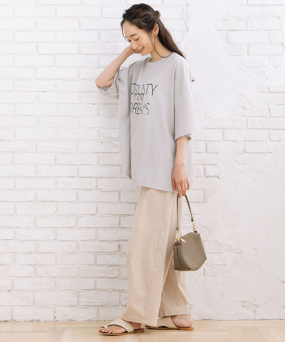 【sabstreet bis】6分袖ロゴカットソー