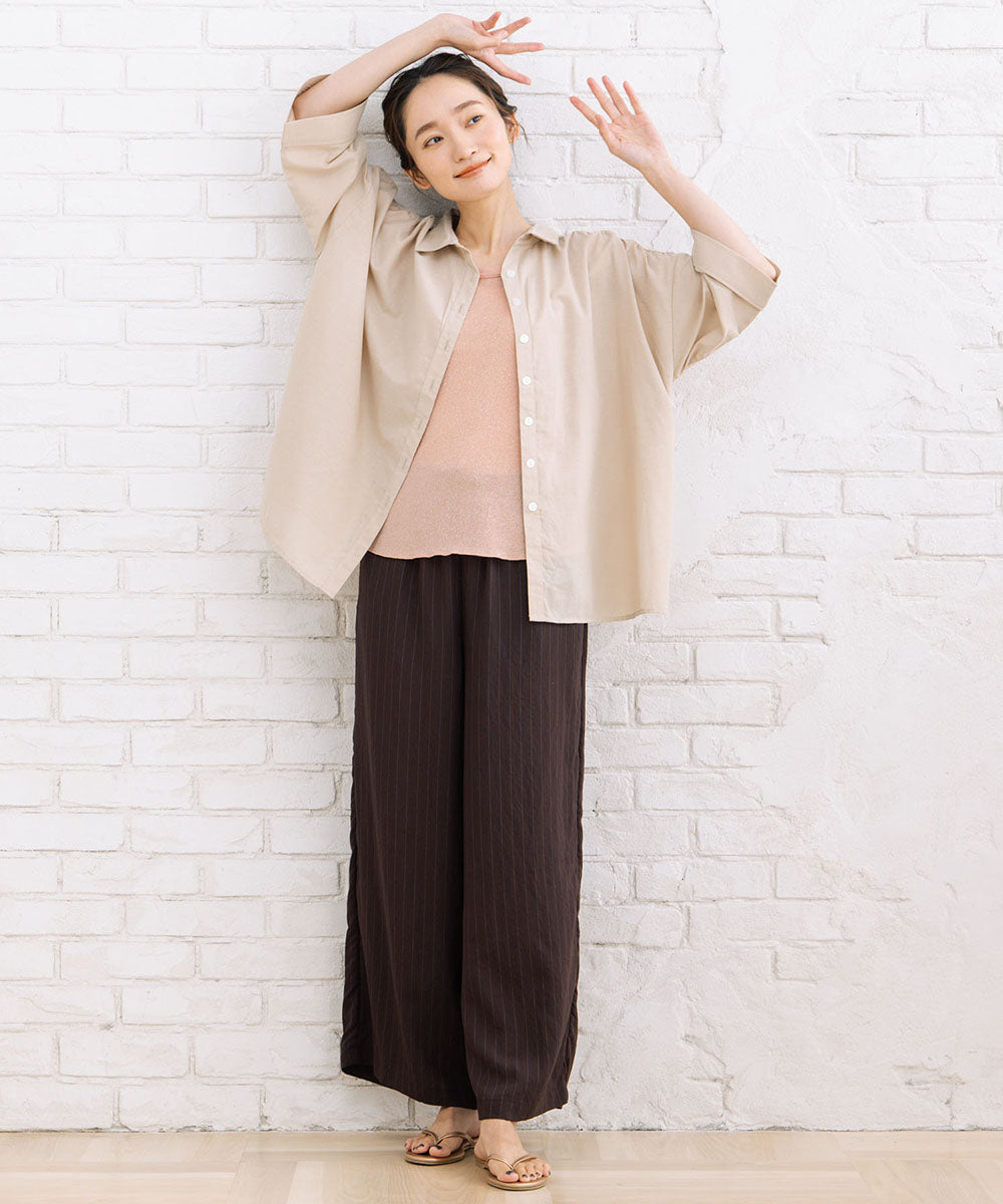 【sabstreet bis】スキッパーゆるシャツ