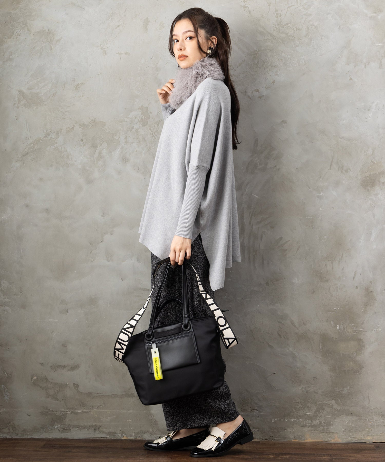 【FONT LAB】抗菌ポンチョニット