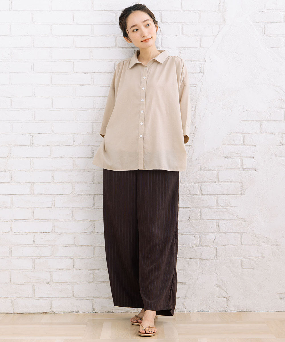 【sabstreet bis】スキッパーゆるシャツ