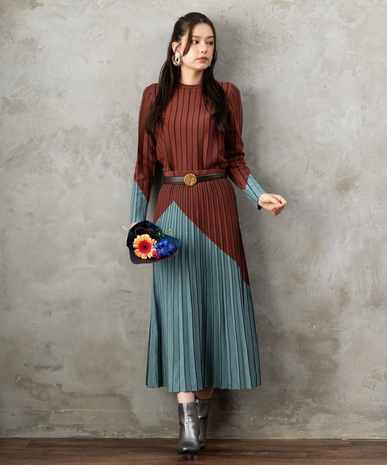 【SKATIE】ゴールドバックルベルト