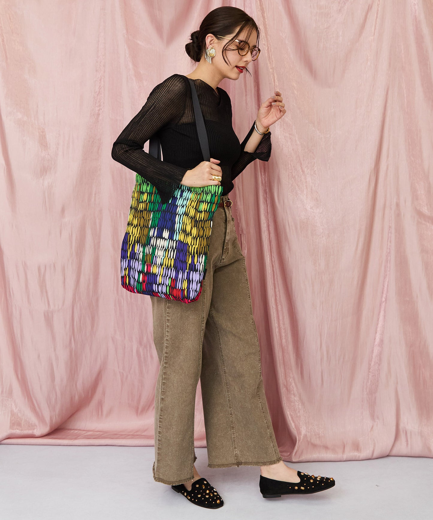 12-5900【FONT LAB】フリンジワイドデニム’25