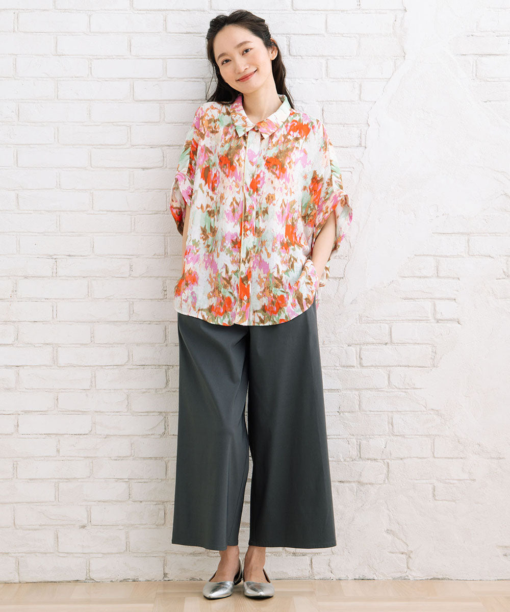 ドライハイテンションタックワイドパンツ