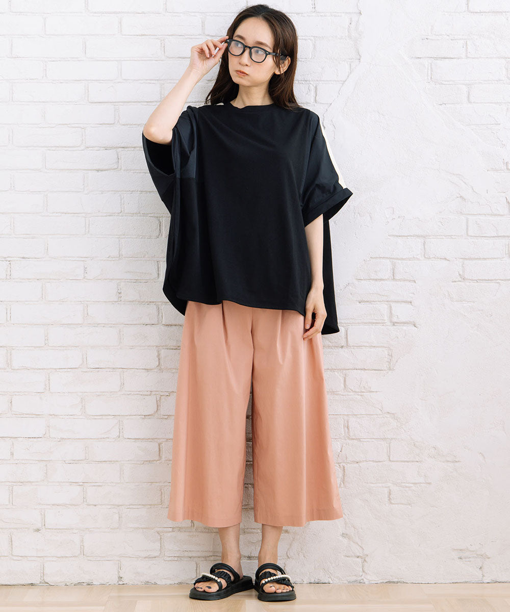 ドライ×ライトハイテンション8分丈ワイドパンツ