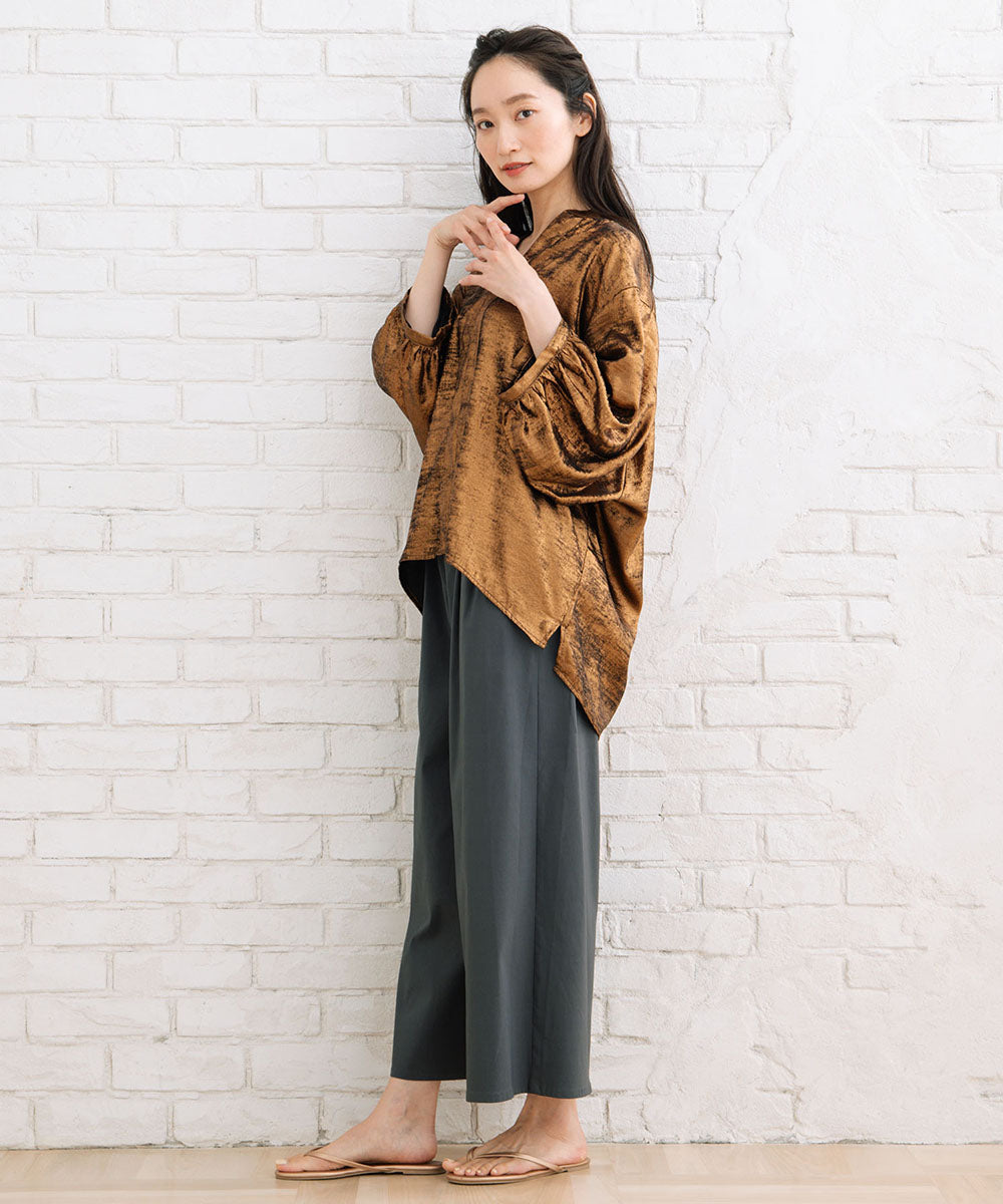 ドライハイテンションタックワイドパンツ