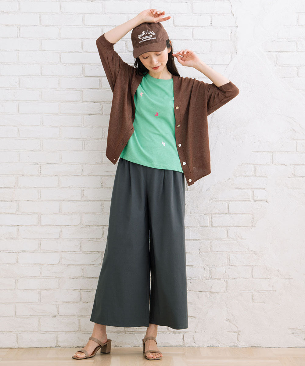 ドライハイテンションタックワイドパンツ