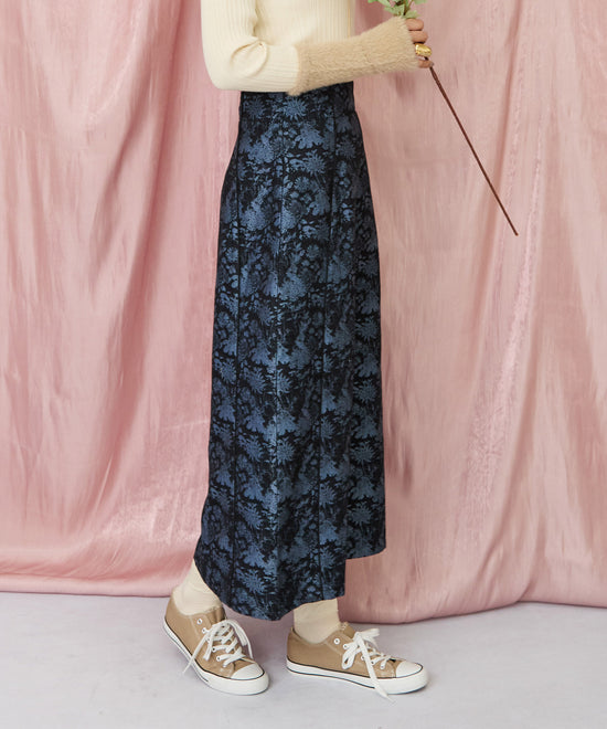 14-5888【FONT LAB】ゴブランジャガードコクーンスカート