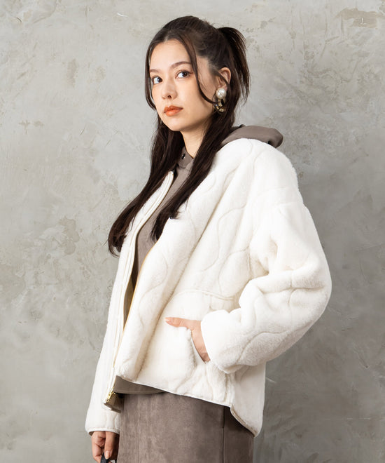 【FONT LAB】オニオンキルティングリバーシブルブルゾン