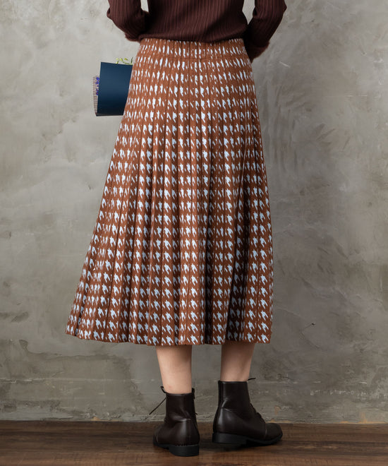 【DERHY】千鳥ニットプリーツスカート