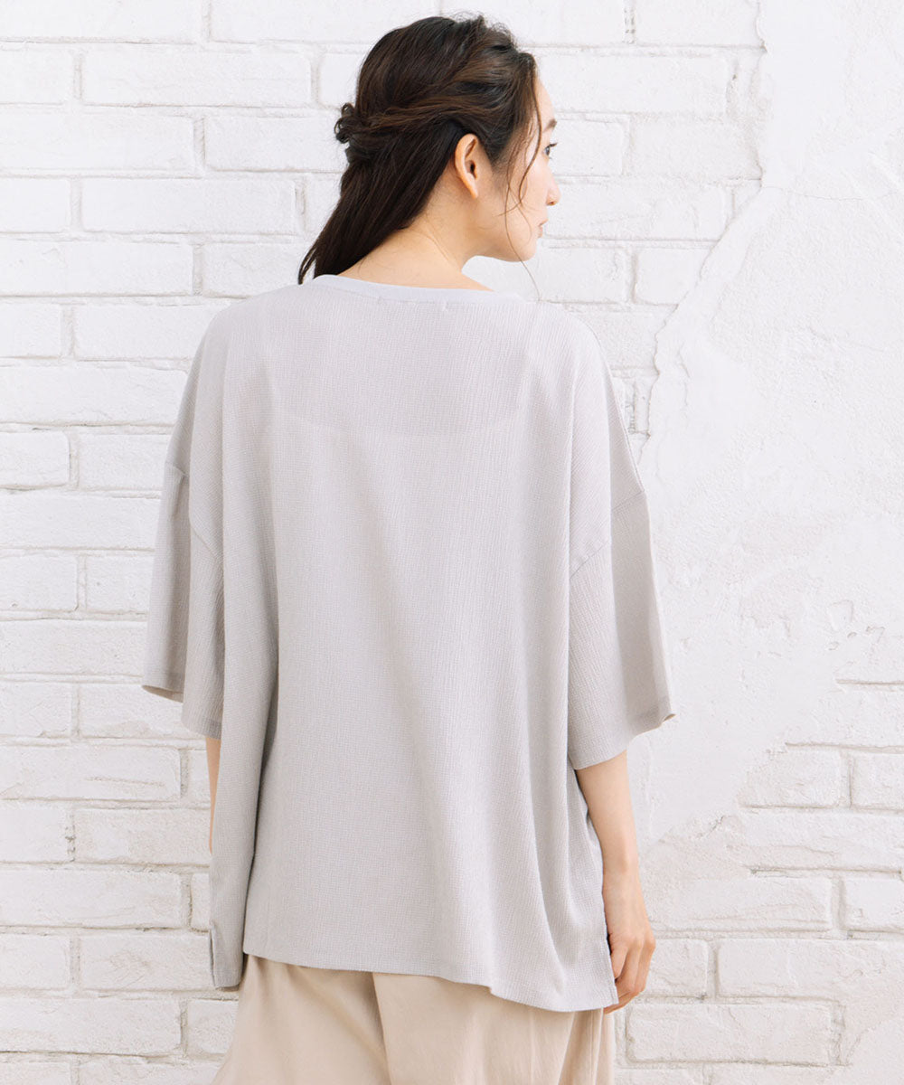 【sabstreet bis】6分袖ロゴカットソー