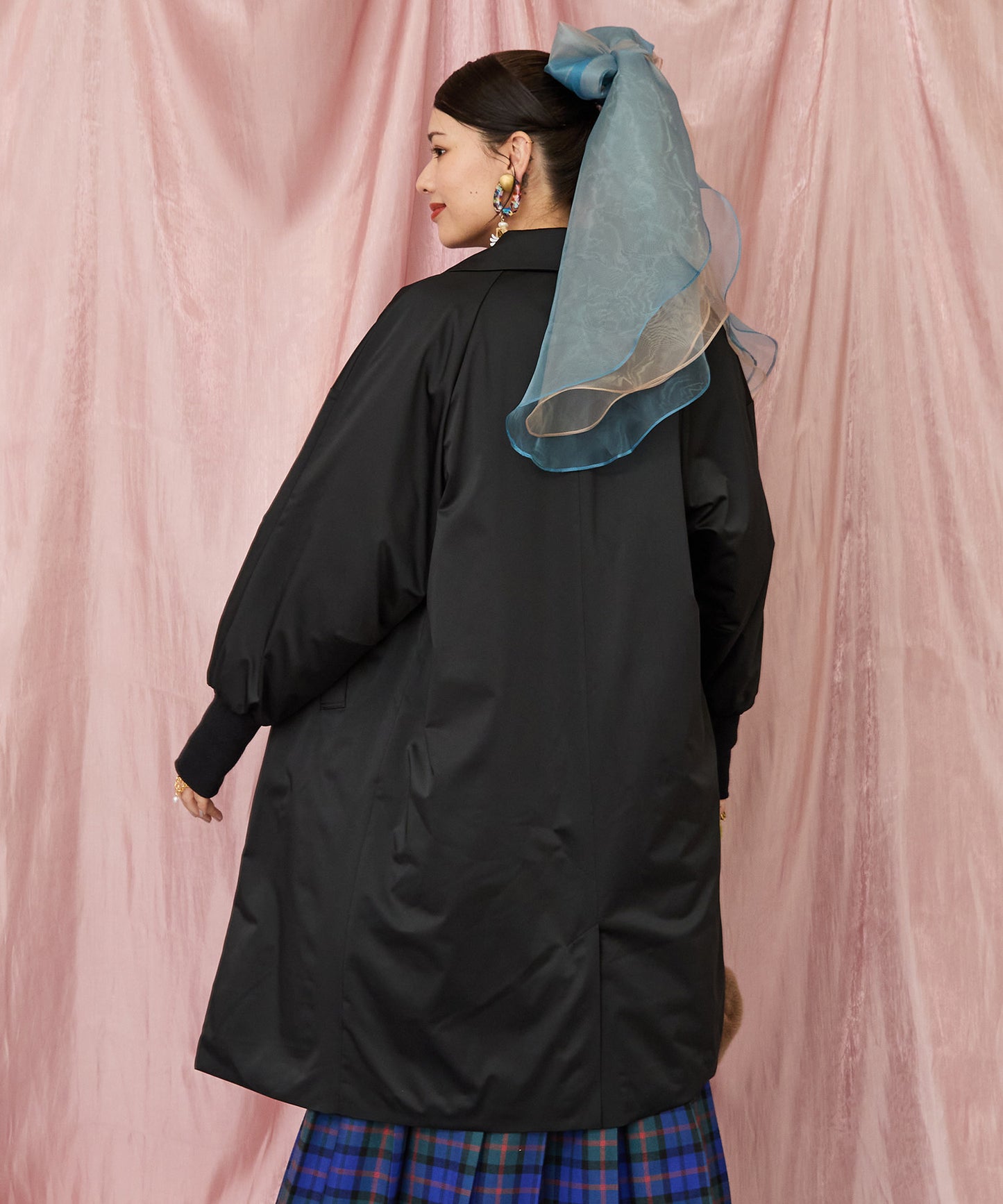 71-5576【JETSET SOLO PLUS】LIMONTA スプリットラグランスリーブ中綿ロングコート