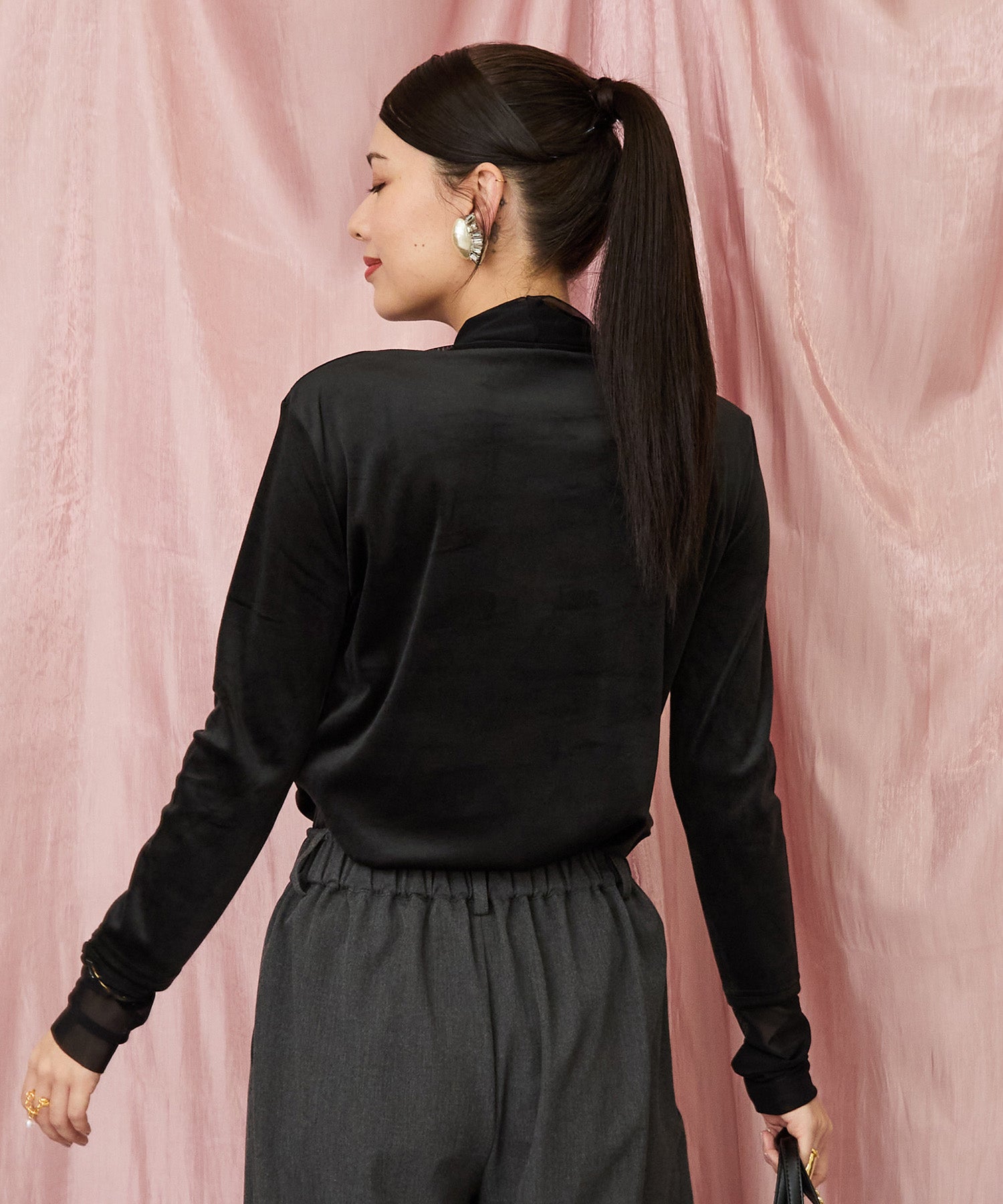 【人気アイテムにつき再入荷・新色追加】【FONT LAB】ベロア×チュールコンビタートル‘25