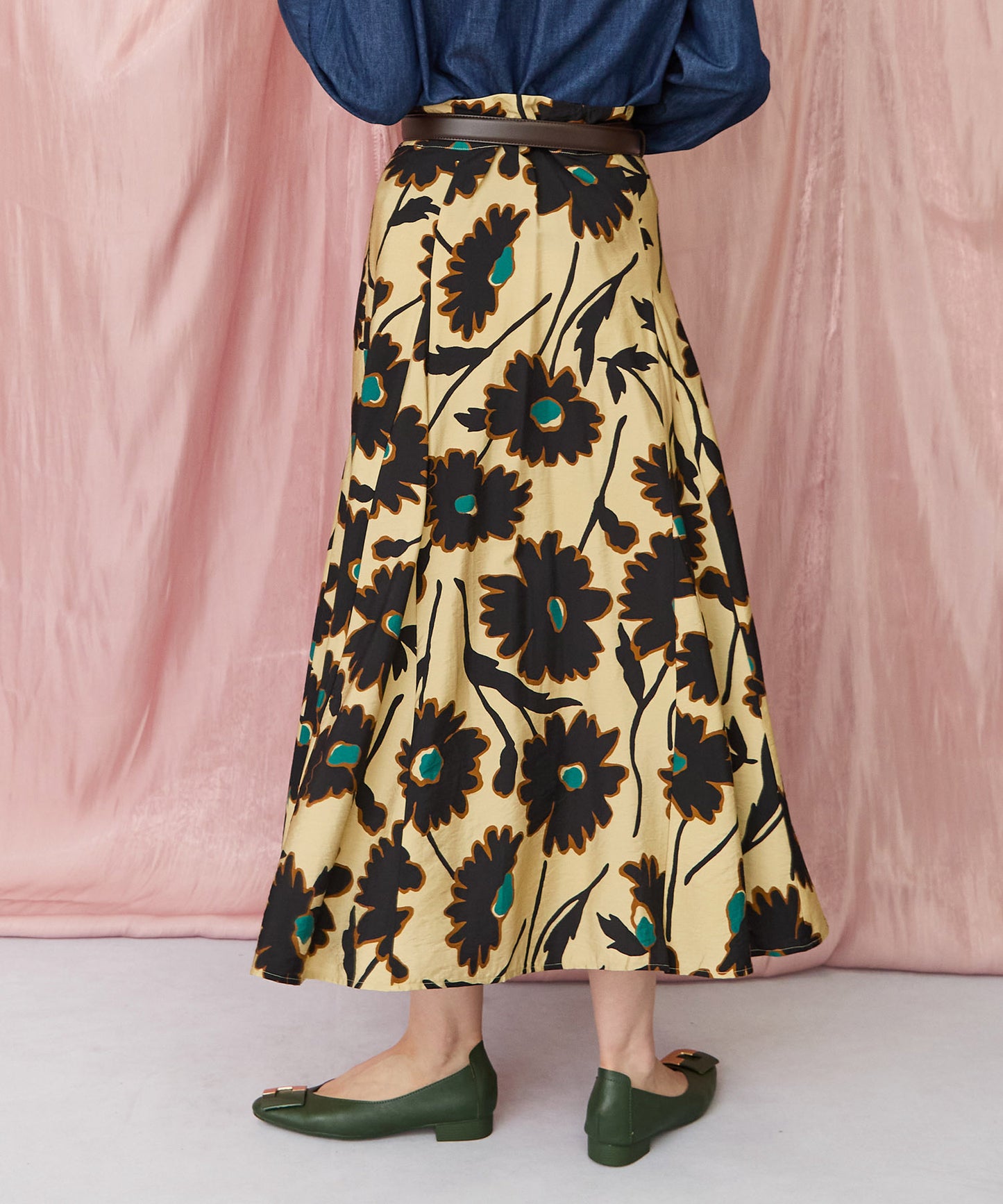 14-5875【WILD PONY】ビッグフラワープリントスカート