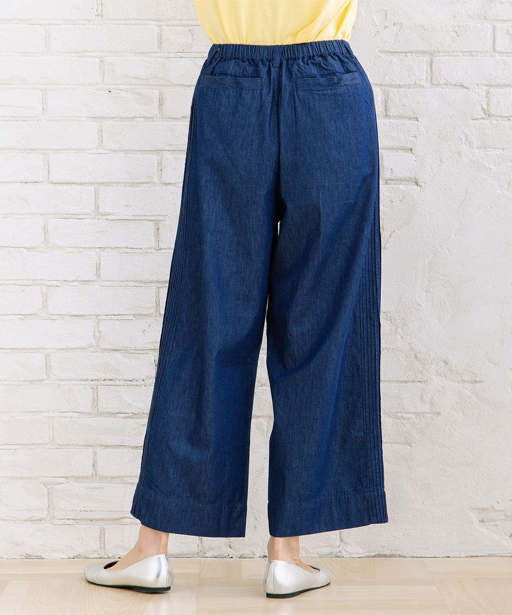 INDESIGN ピンタックラインデニムパンツ