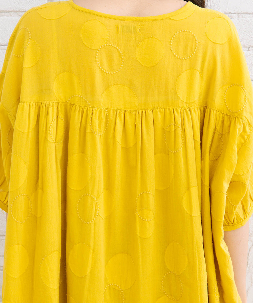 21号(6L~) INDESIGN ドットジャガード&エンブロイダリーチュニック