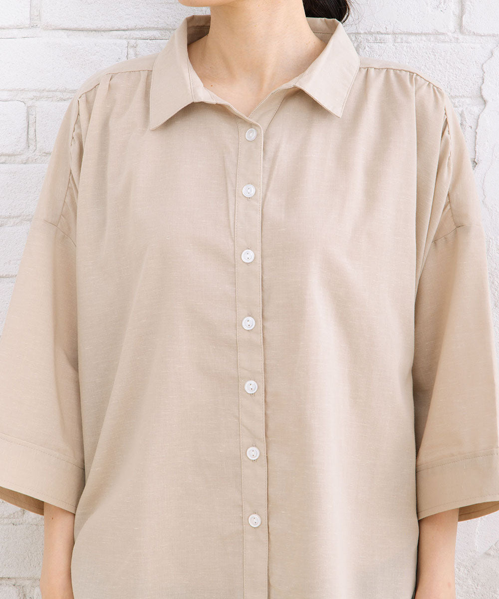 【sabstreet bis】スキッパーゆるシャツ