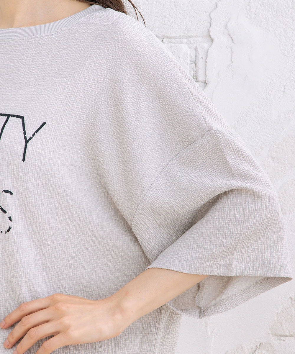 【sabstreet bis】6分袖ロゴカットソー