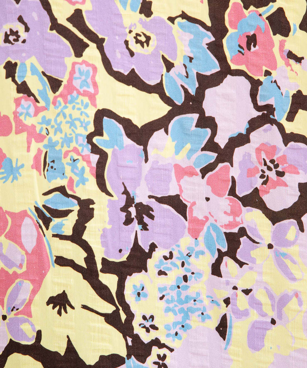 CKS ボタニカルコントラストプリントシャツワンピース