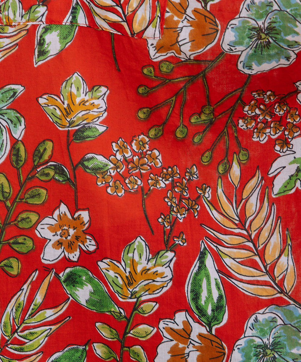 ワイルドフラワープリントシャツ