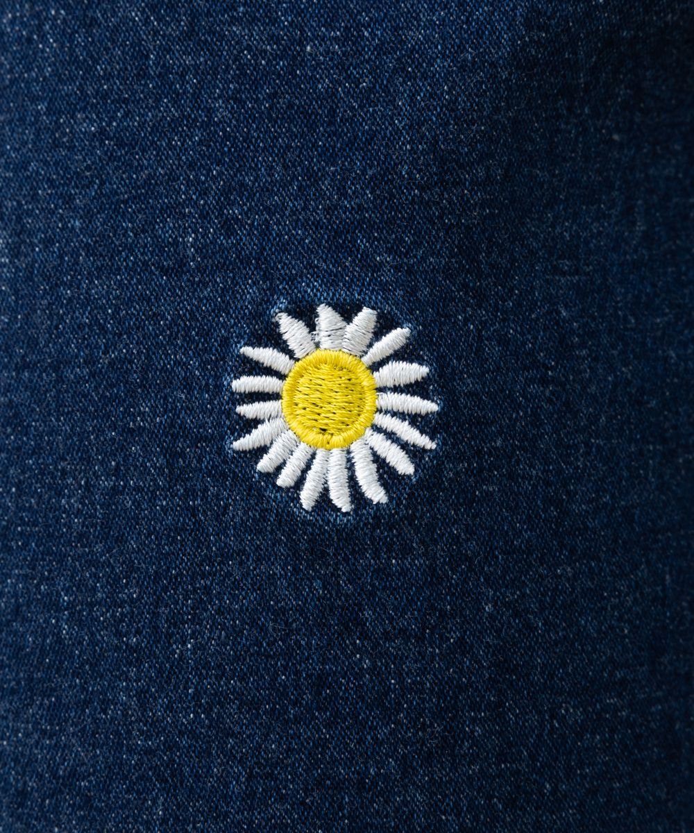 【大きいサイズ】 9号・15号・19号(M・3L・5L) FONTLAB ダイヤ&マーガレット刺しゅうDENIM - マインドウインド公式オンラインストア