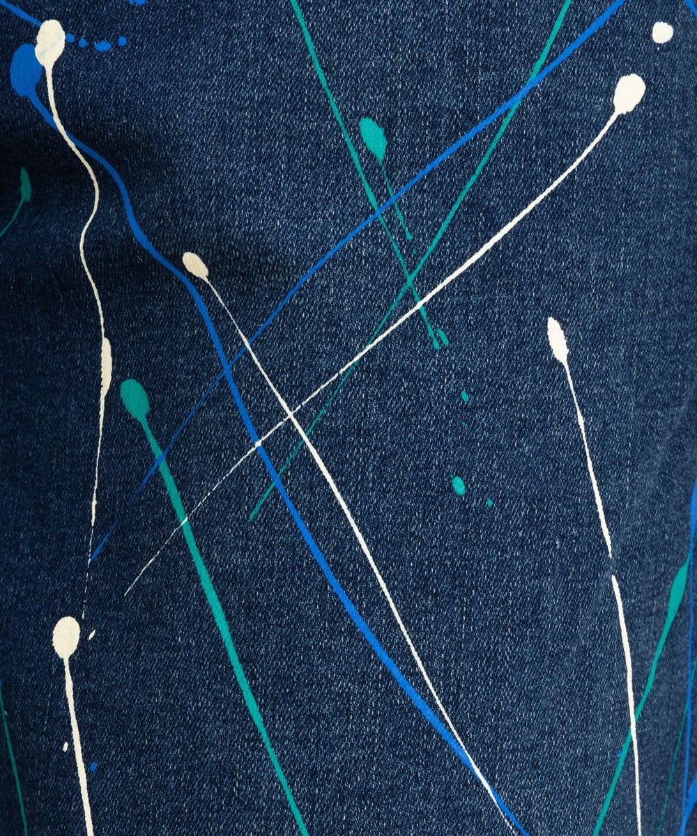 【大きいサイズ】 21号(6L~) MAT FASHION ペインティングデニムパンツ - マインドウインド公式オンラインストア