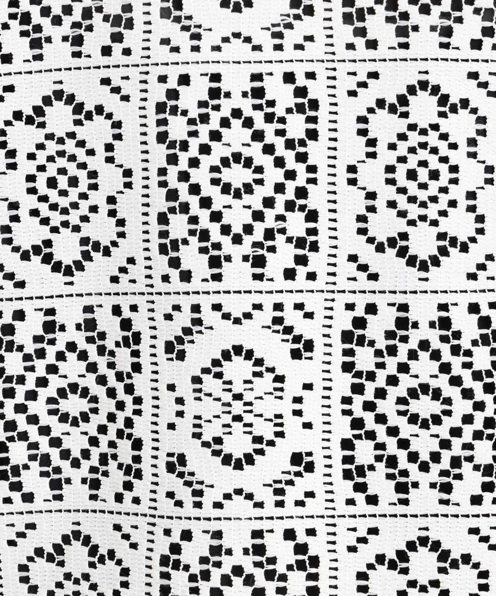 クロシェ風ブロックレースシャツ