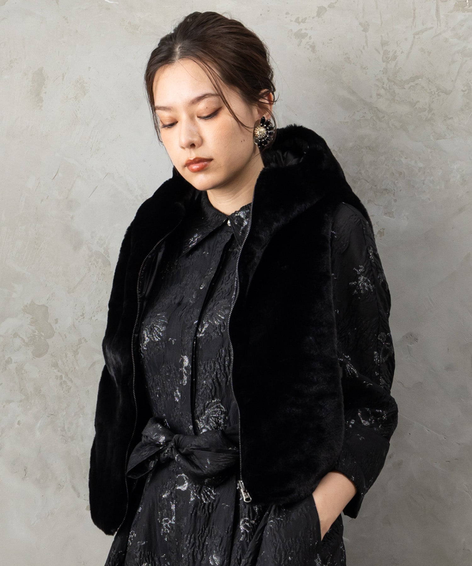 レディース ファー ベスト リバーシブル｜JETSET SOLO PLUS(ジェット