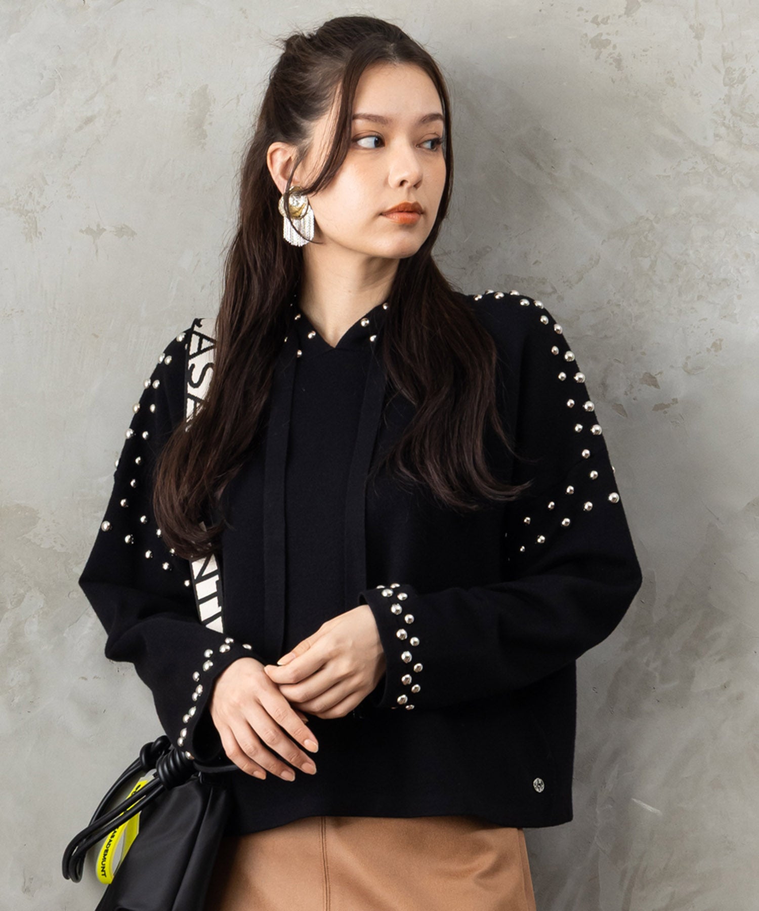 レディース パーカー フーディ スタッズ｜JETSET SOLO PLUS(ジェットセットソロプラス) 公式通販｜レディース ファッション きれいめカジュアル