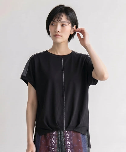 【FONT LAB】ラメショルダー2WAY Tシャツ