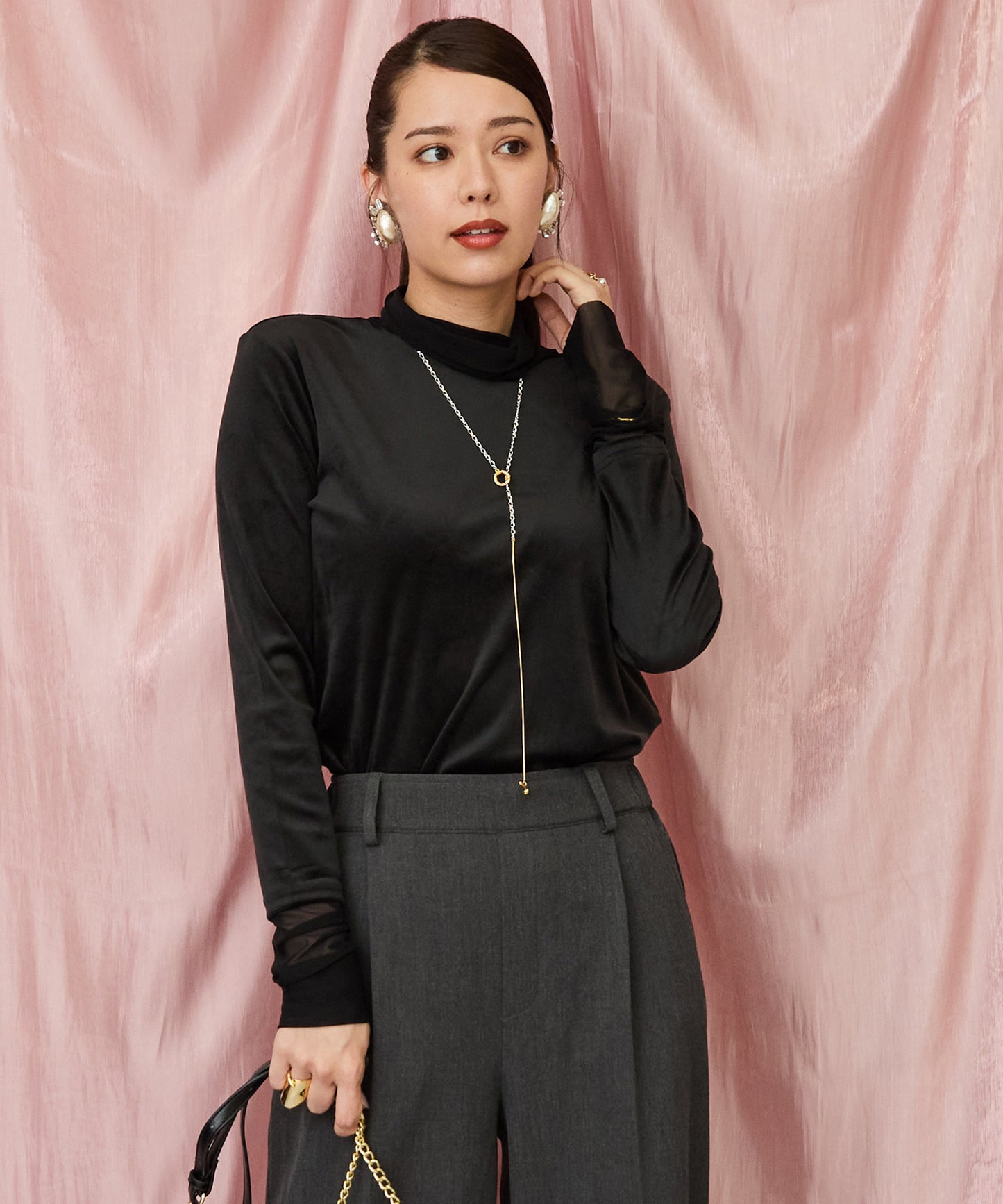 【人気アイテムにつき再入荷・新色追加】【FONT LAB】ベロア×チュールコンビタートル‘25