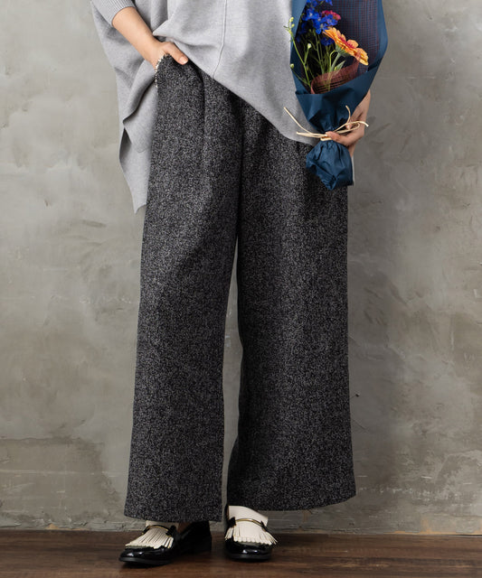 【FONT LAB】ツイードフリンジワイドパンツ