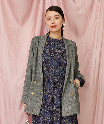 20-1182【JETSET SOLO PLUS】へリンボーンWブレストジャケット