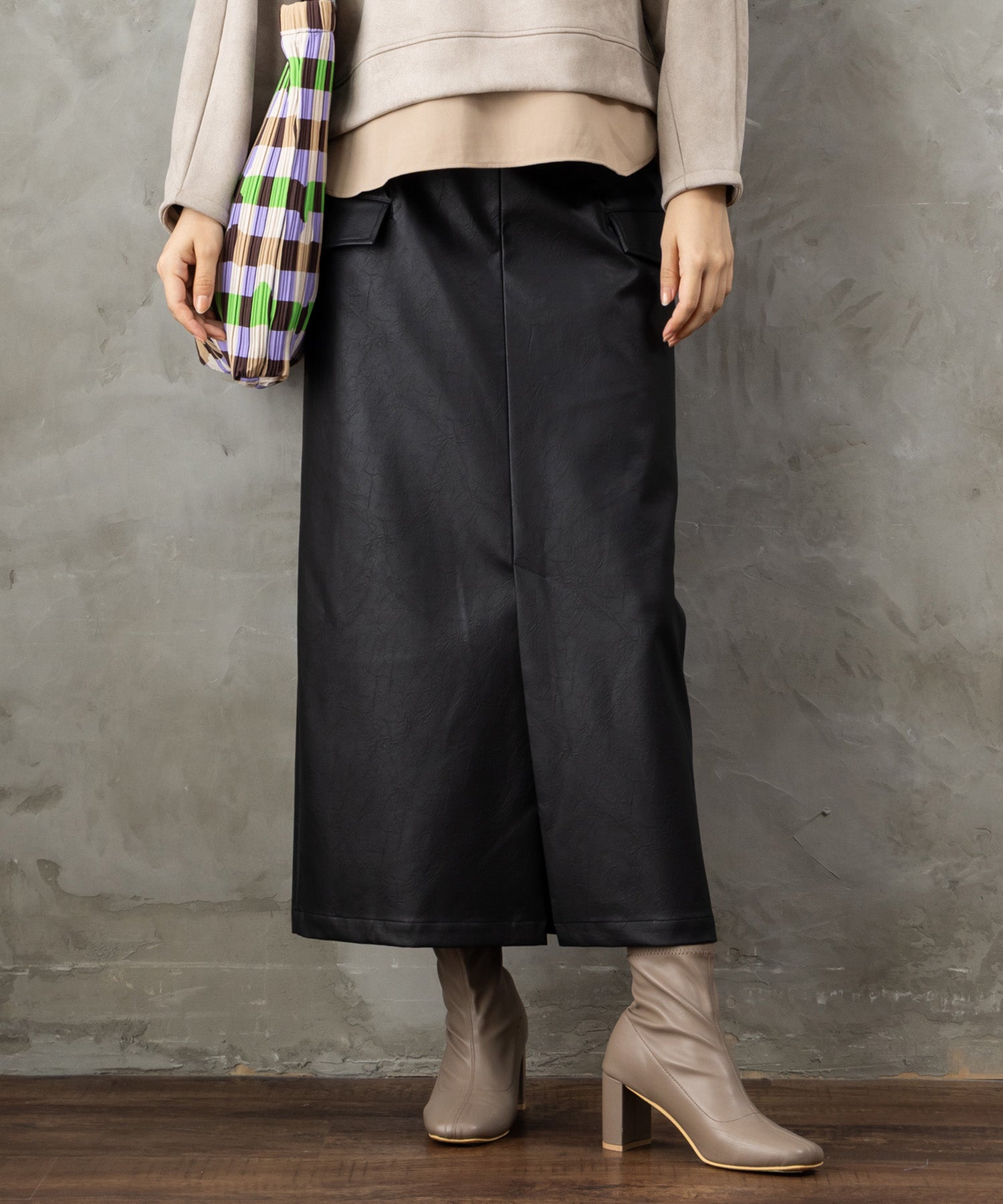 FONT LAB】【周年】ヴィンテージレザースカート｜ファッション通販の