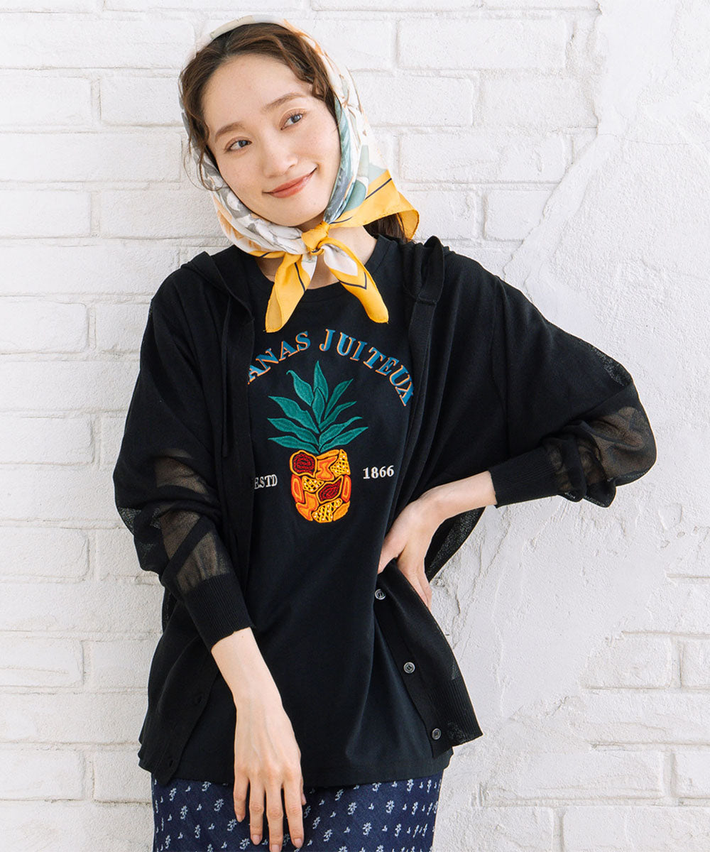 50-1324　FONTLAB 【アンチピリング】シアーフーディーカーディガン【先行予約】