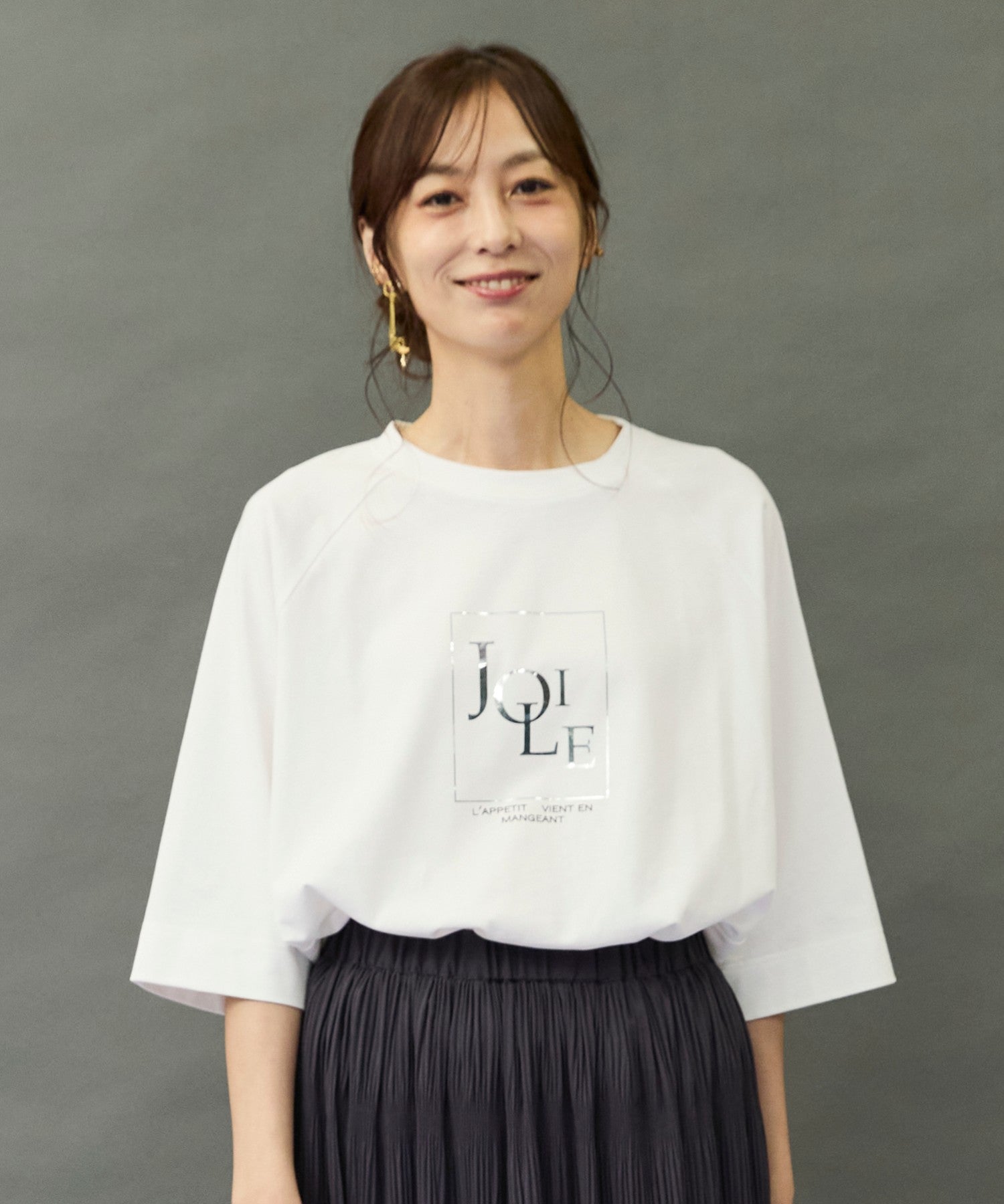 【FONT LAB】メタリックロゴオーバーTシャツ