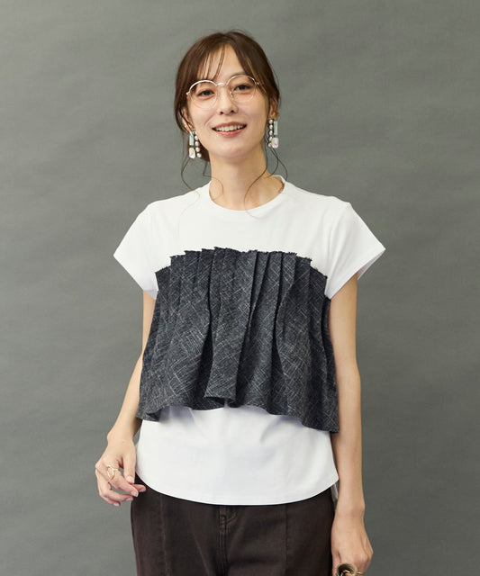 【FONT LAB】ツイードビスチェコンビTシャツ