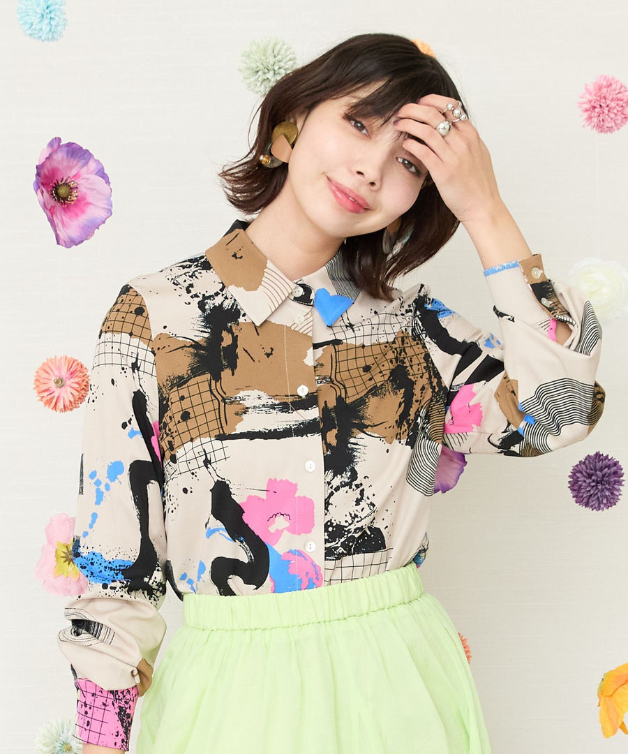 レディース シャツ プリントシャツ 長袖｜JETSET SOLO PLUS(ジェットセットソロプラス) 公式通販｜レディース ファッション きれいめカジュアル