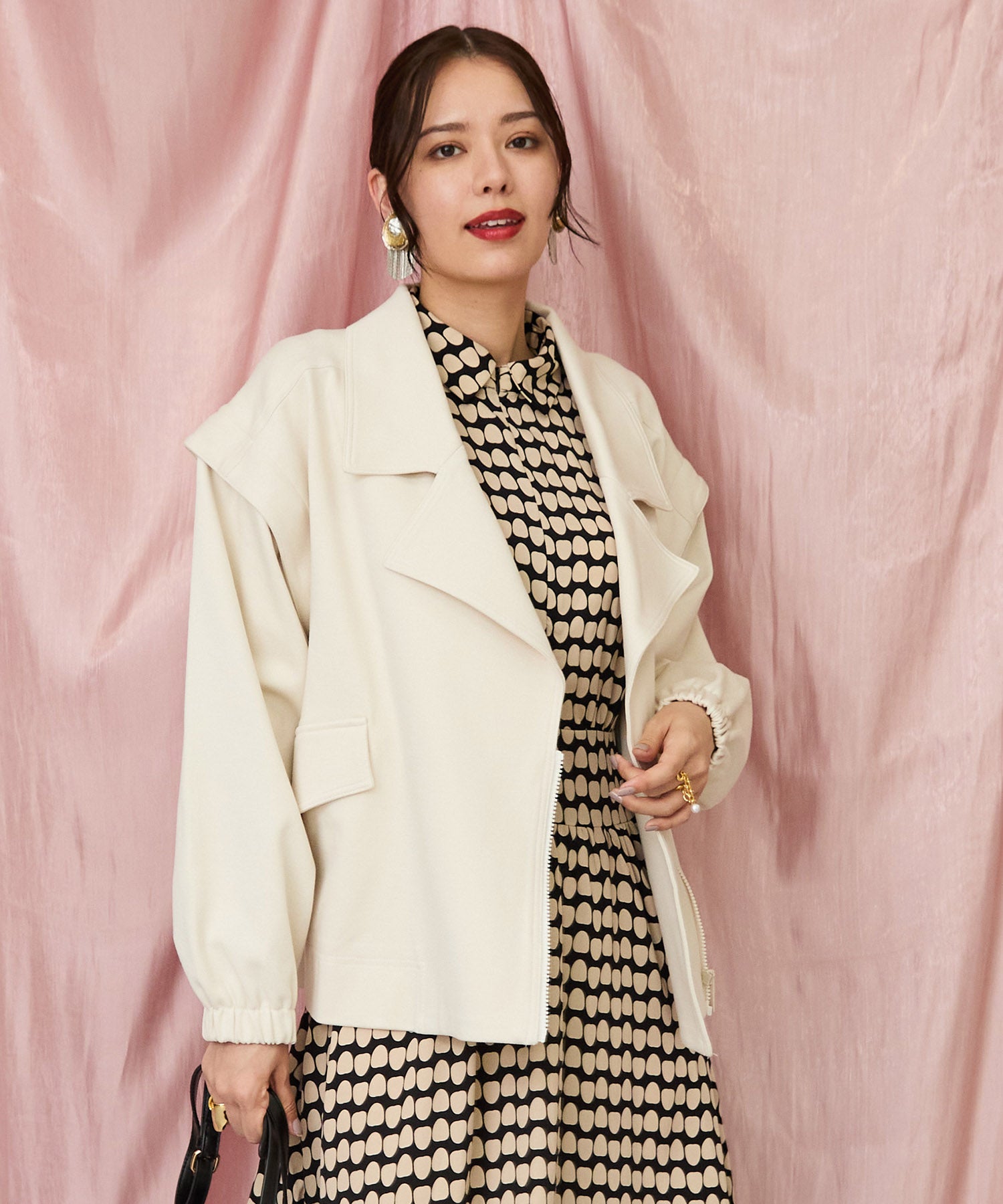 レディース 通販 きれいめカジュアル ジャケット ブルゾン