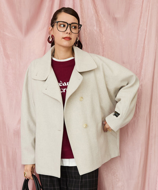 【JETSET SOLO PLUS】Super100 ラムウールメルトンショートコート