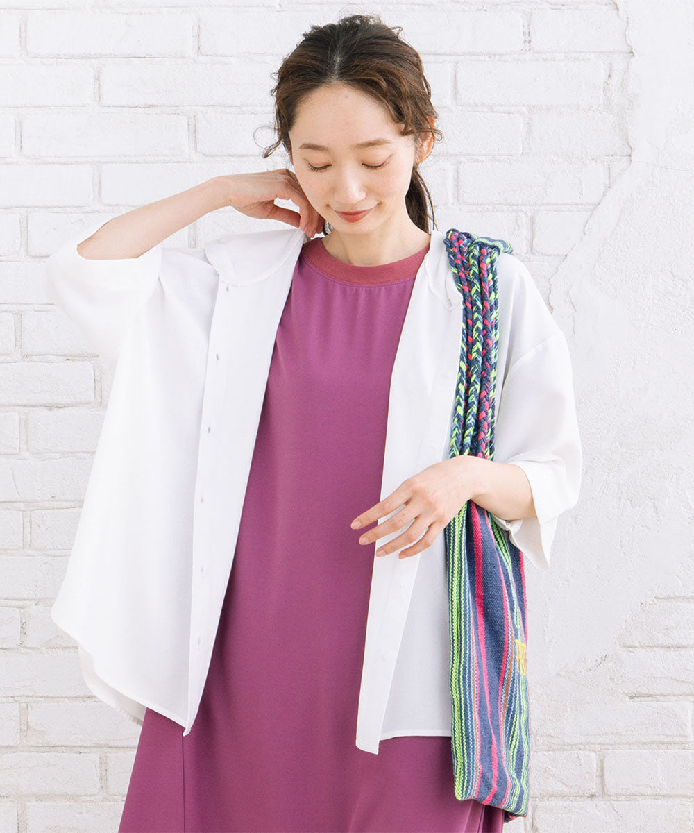 23-5475　【COOL・UV・防シワ】スムースジョーゼットフーディブルゾン【先行予約】