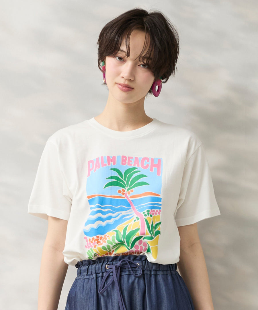 【COMPANIA FANTASTICA】PALM BEACHプリントTシャツ